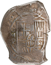 1653-Mo P MEXICO FELIPE IV SILVER COB 8 REALES MEXICO CITY MINT KM-45 PCGS VF picture
