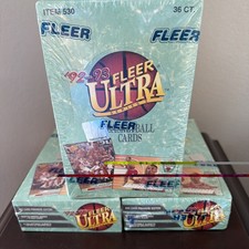 1992-93 Fleer Ultra Series 1 sealed Box 36 packs inserts Jordans?Free Shipping picture