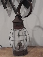 EARLY RARE  1800'S LANTERN ~ OCTAGON GLOBE~DIFFICULT TO FIND 19C LIGHTING~AAFA picture