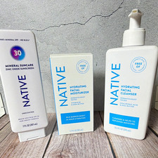 Native Unscented Facial Set: Cleanser, Moisturizer & SPF 30 Sunscreen picture