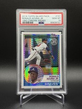 RONALD ACUNA JR 2018 Topps Silver Pack 1983 Chrome Promo Rookie RC PSA 10 picture
