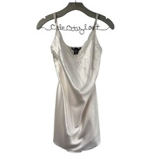 Victorias Secret White Silky Lace Trim Mini Slip Dress Small picture