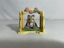 Calico critters/sylvanian families Vintage Mulberry Raccoon Baby W Swing picture