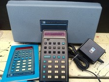 Vintage Hewlett Packard HP-35 Calculator With Manual , Case & Charger TESTED 💥 picture