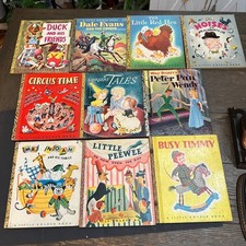 Vintage Little Golden Books Set:1930s - 50s Children's Illustrated Story Books picture