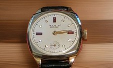 Vintage Elgin Movement Rolled Gold 17 Jewel - Leather Band Keeps Excellent Time picture
