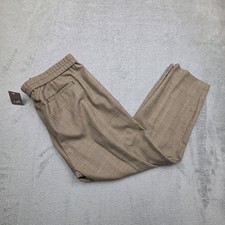 J Jill Womens M Petite NWT Brown Black Plaid Pants Polyester Blend Career picture
