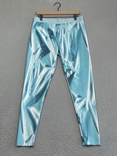 Womens Escada Sport Fantasy Leggings Luxury Designer Jersey Knit Teal Size Large picture