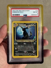 Pokémon TCG Umbreon Neo Discovery Holo Rare English 2001 PSA 8 13/75 picture