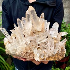 13.97LB ransparent, natural and beautiful white quartz crystal cluste picture