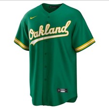 Nike Oakland Athletics A's Green Alternate Replica Jersey Men's Size Medium NWOT picture