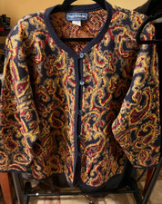 Vintage Maggie Mcnaughton Cardigan Sweater Womens Sz 2X 90s Artsy Grannycore 90s picture