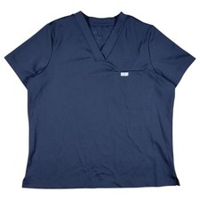 Figs Sona V-Neck Scrub Top Womens XL Navy Blue FORMx Medical Nursing Workwear picture