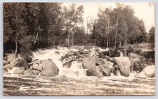 Postcard RPPC Big Smokey Falls 'The Run-Around' Wolf River Keshena WI c1920s picture