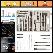 17PCS SDS Plus Rotary Hammer Drill Bit Set with Chisels - Concrete, Masonry Tool picture