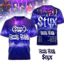 For Fan Styx Band And Cheap Trick Rock Music Tour 3D T-shirt S to 5XL 2F2095 picture