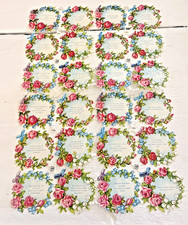 Antique Vintage German Chromolithograph Die Cut Paper Love Notes Crafts 1930s picture