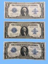 1923 One Dollar Note ~ $1 Silver Certificate ~ VF+ XF Bill Blue Seal Large RARE picture