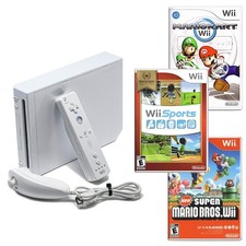 Authentic Wii Console White + Pick Games, Controllers & Cords + US Seller picture