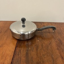 Vtg Farberware Aluminum Clad Stainless Steel Cookware Set Pot Pan With Lid 7” picture
