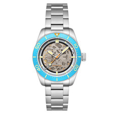Croft 42 Skeleton Automatic Blue / Stainless Steel | Black Dial Wristwatch SP-51 picture