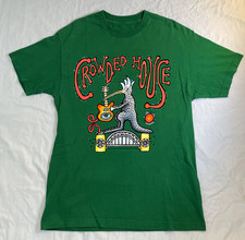 Crowded House Band Green Cotton Shirt All size S-5XL HL814 picture