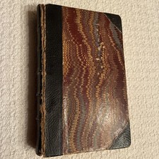 Vintage Antique 1831 Leather Book Journal Residence Normandy J Augustus St John picture
