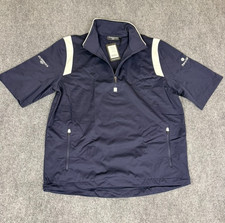 NWT Glenmuir 1891 Gilston Quarter Zip Golf Navy BlueWhite Size M Perry Golf Logo picture