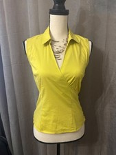 NEW H&M YELLOW STRETCH TOP SHIRT SIZE 6 picture