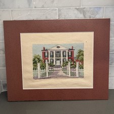 VINTAGE Unframed, handmade, completed cross stitch. picture