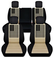 Front Rear Seat Covers Fits 2019 to 2026 Jeep Wrangler JL 4 Door American Flag picture