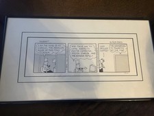 Dilbert Scott Adams Comic Strip Print Inscribed With Character 185/1750 picture