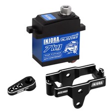 INJORA 7KG Servo INJS2065 with Mount and Horn for TRX4M Medium, Black  picture