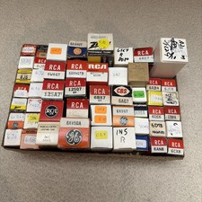 Lot of 51 Vintage Vacuum Tubes RCA GE Sylvania Mixed Types Filament Tested picture