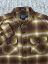Pendleton Burnside Flannel Shirt Mens Size Medium Multicolor Plaid Long Sleeve picture