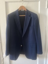 Vintage Brooks Brothers 1970s BrooksLinen Navy Blazer Sport Coat 41ML USA picture