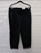 New Chicos Contrast Scallop Brigitte Slim Crop Pant Size 14R picture