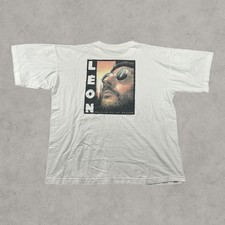 Vintage Leon The Professional Shirt Mens XL White 90 Movie Promo Natalie Portman picture