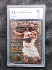 1995-96 Michael Jordan Fleer Metal #13 Gem BECKETT BCCG 10  Bulls GOAT HOF MVP picture