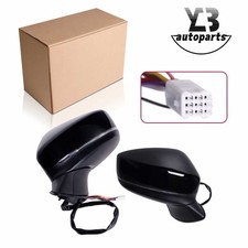 2x Black Cover Side Mirror Assembly W/ LED Signal 9PINS For Mazda CX-5 2019-2025 picture