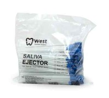 1000 (10 Bags) Saliva Ejector Clear Tube with Blue tip picture