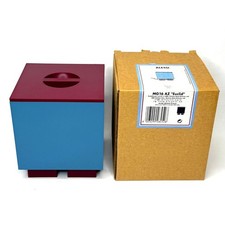 Alessi Michael Graves NIB Euclid MG16 Kitchen Box Canister Postmodern Blue Red picture