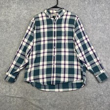 Vintage LL Bean Northwoods Flannel Made in USA Mens Large Plaid Multi picture
