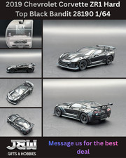 Greenlight 2019 Chevrolet Corvette ZR1 Hard Top Black Bandit 28190 1/64 picture