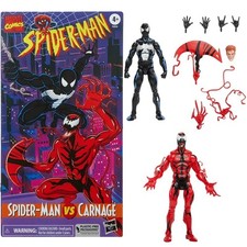 2 in 1 Marvel Legends Retro Series Symbiote Spider-Man vs Carnage 6-Inch Action picture