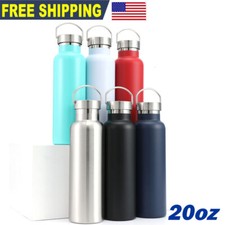 20 Oz. Water Bottle Double Insulated Stainless Steel with Handle Cap picture