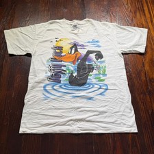 Vintage 1993 Daffy Duck T Shirt Mens XL White Looney Tunes Single Stitch USA picture