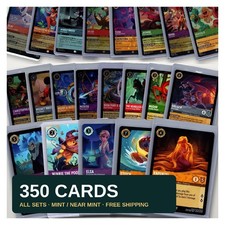 Disney Lorcana 350 Card Lot - Common Uncommon Rare Super Rare - Free S/H picture