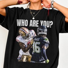Mike Evans Who Are You T Shirt Funny San Francisco Football Meme Vintage Game Da picture