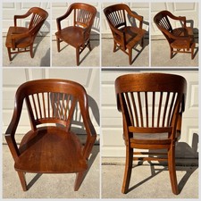 Vintage W.H. Gunlocke Walnut Executive Armchair – Mid Century Office / Library picture
